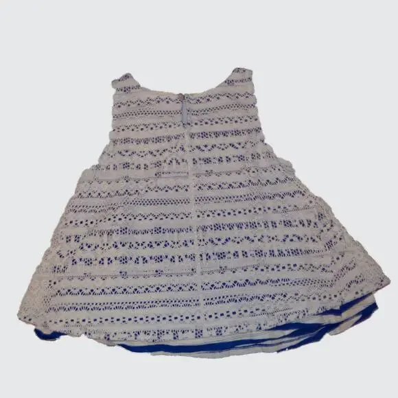 Anthropologie XS women's lace tank blue and white striped by postmark - Picture 6 of 6